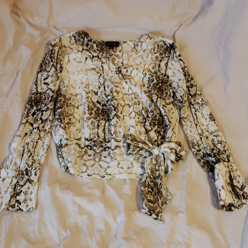 OLM Snakeskin Patterned Shirt